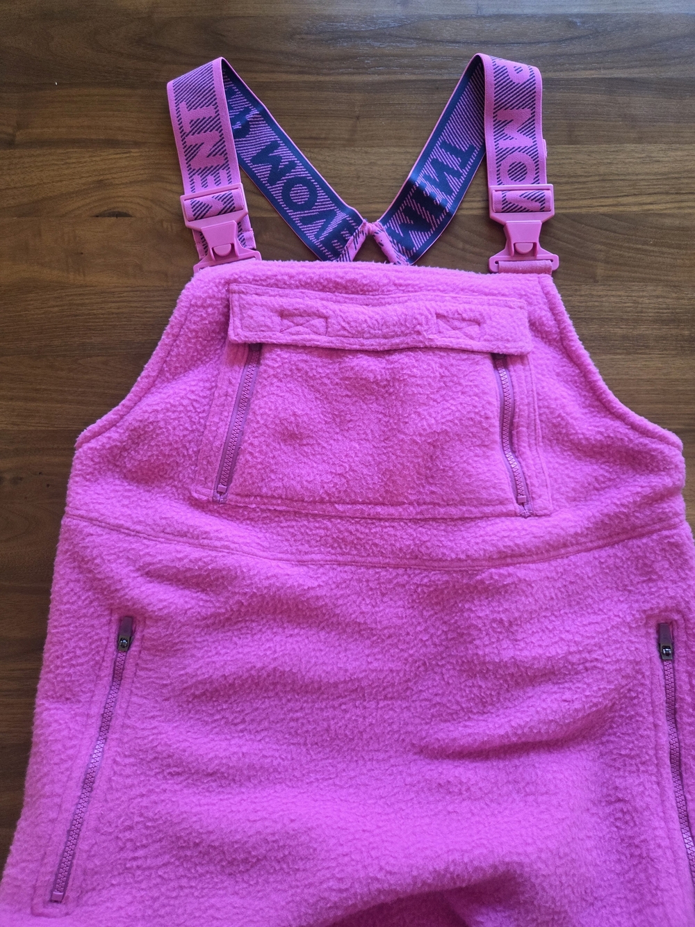 Free People FP Movement Hit The Slopes Salopette Overalls Fleece Magenta, Large - Picture 12 of 15